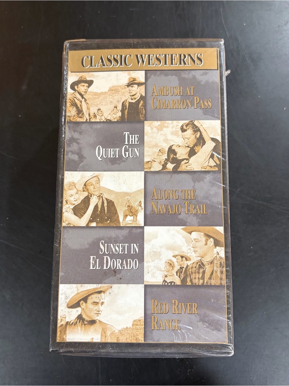 Classic Westerns VHS‎ Box Set - Sepia & Gold Cover